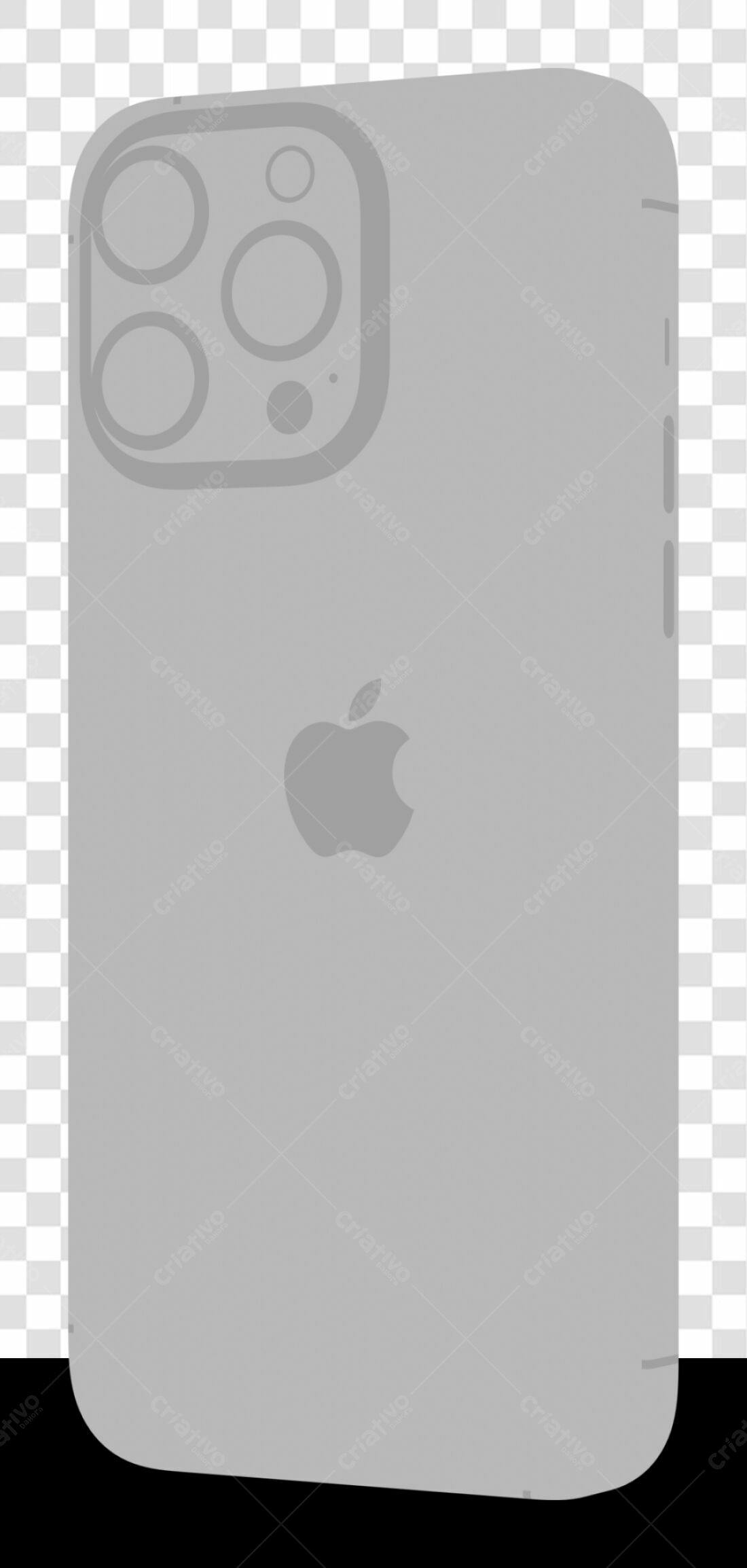Mockup iPhone Cinza PNG com fundo transparente