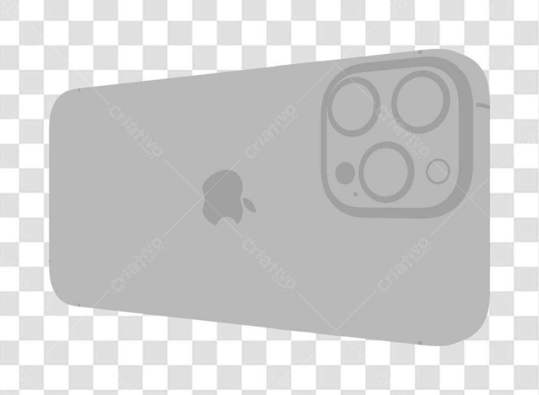 Mockup iPhone Cinza PNG com fundo transparente