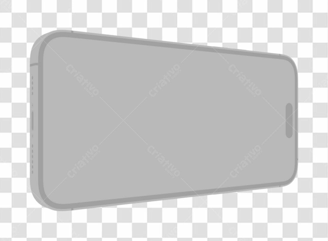 Mockup Smartphone Cinza PNG com fundo transparente