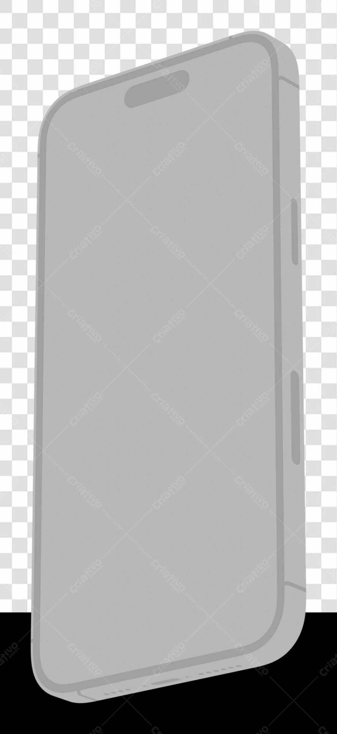 Mockup Celular Cinza PNG com fundo transparente