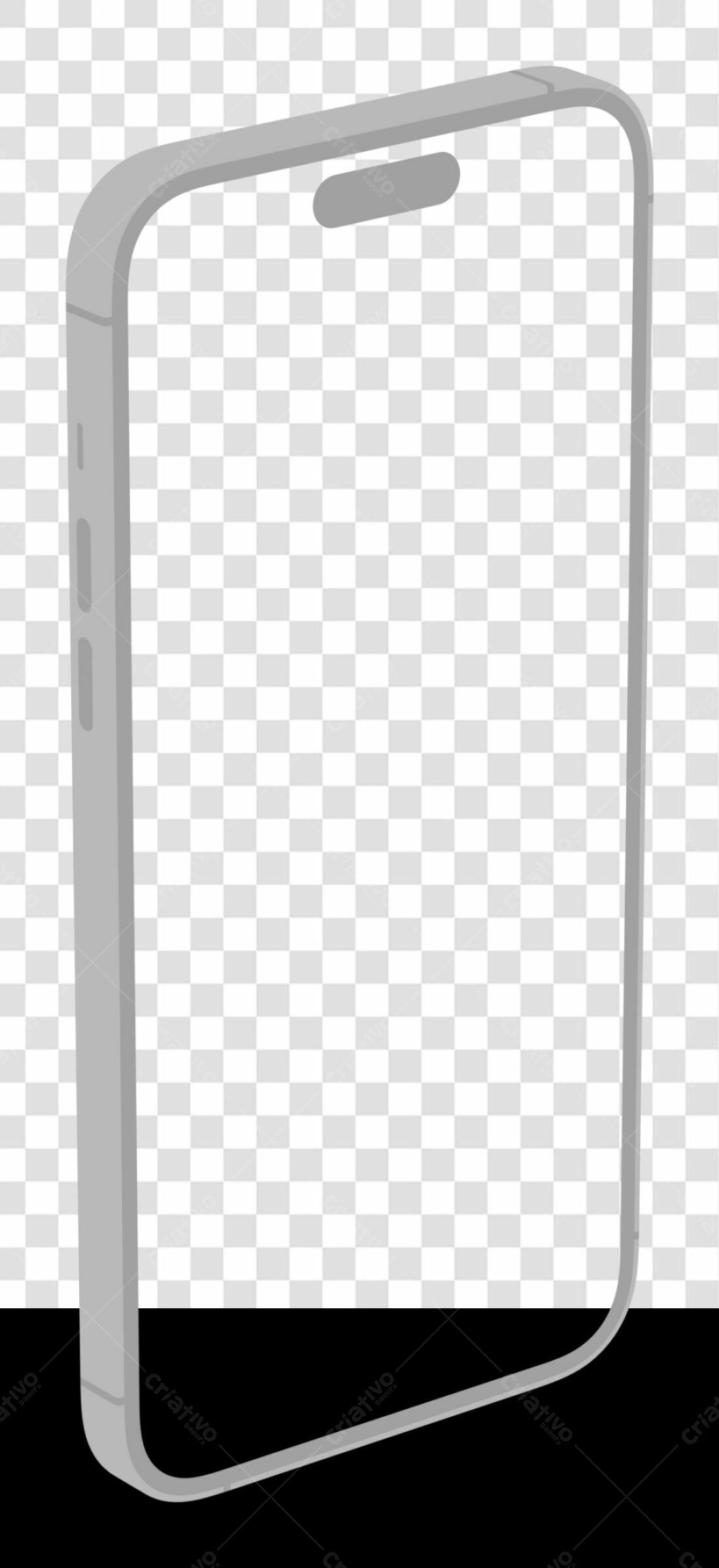 Mockup Smartphone Cinza PNG com fundo transparente