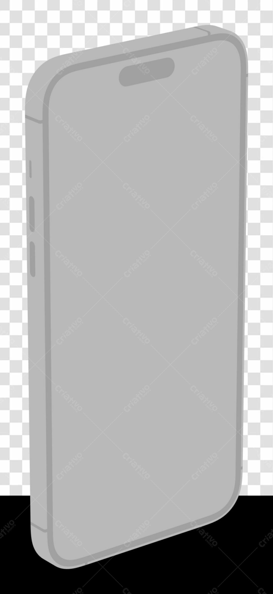 Mockup Smartphone Cinza PNG com fundo transparente