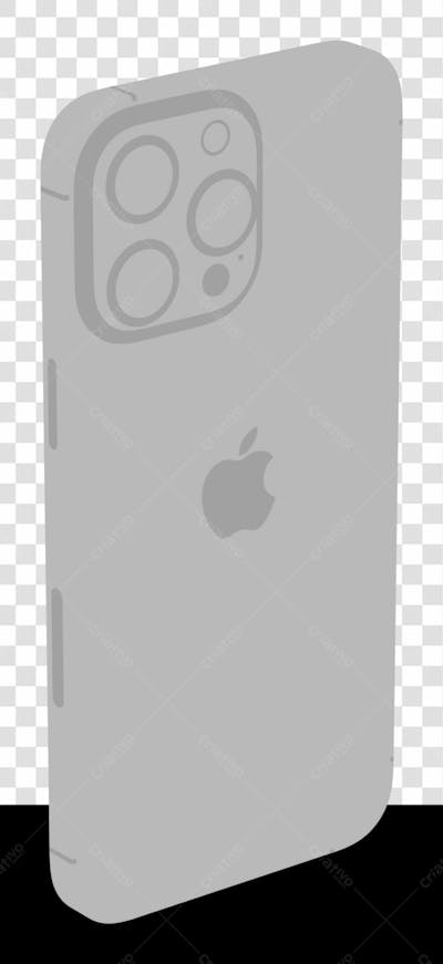 Iphone 14Pro Mockup I 3 Rear Claymodel Light