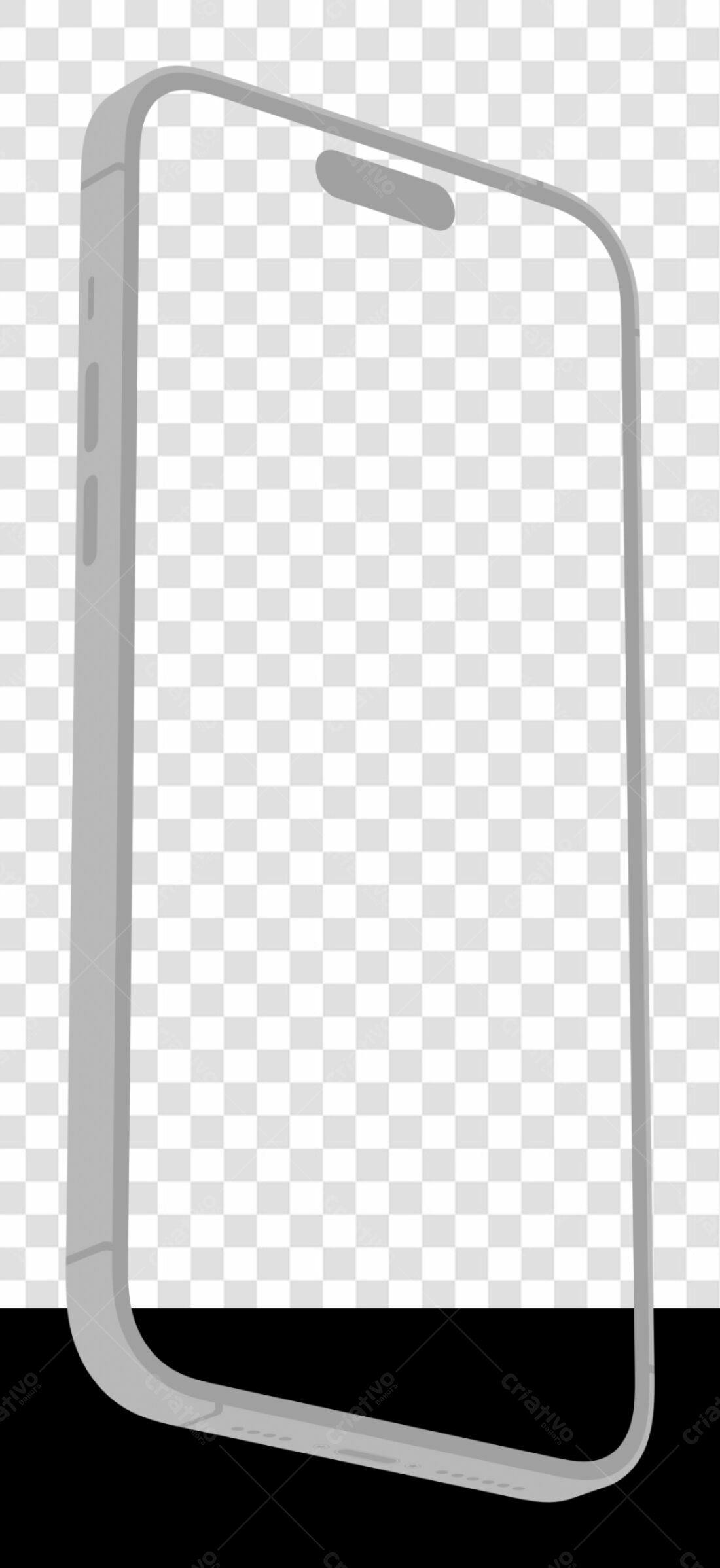 Mockup Smartphone Cinza PNG com fundo transparente