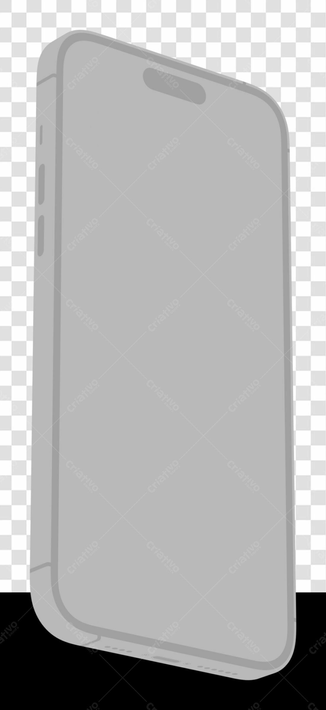 Mockup Smartphone Cinza PNG com fundo transparente