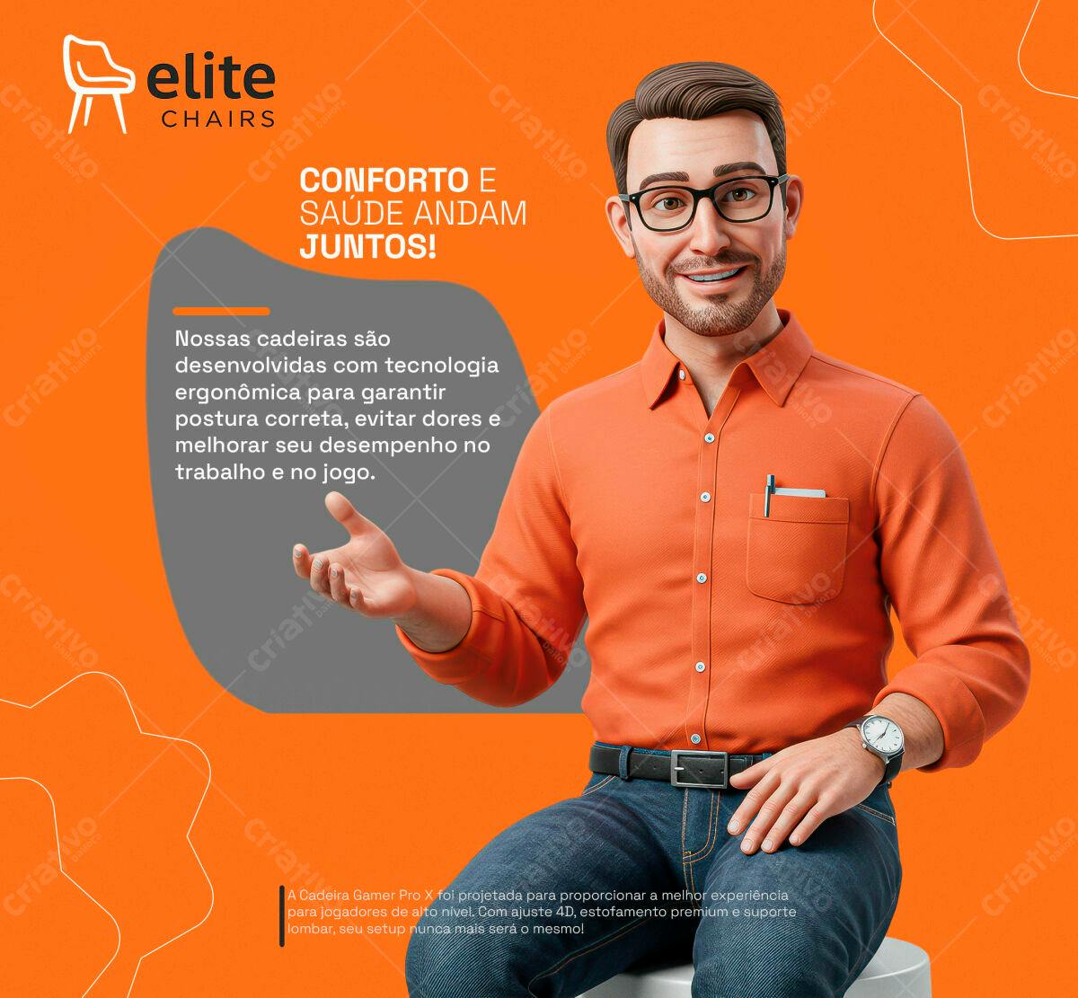 PSD Publicidade Cadeira Gamer PSD Editável
