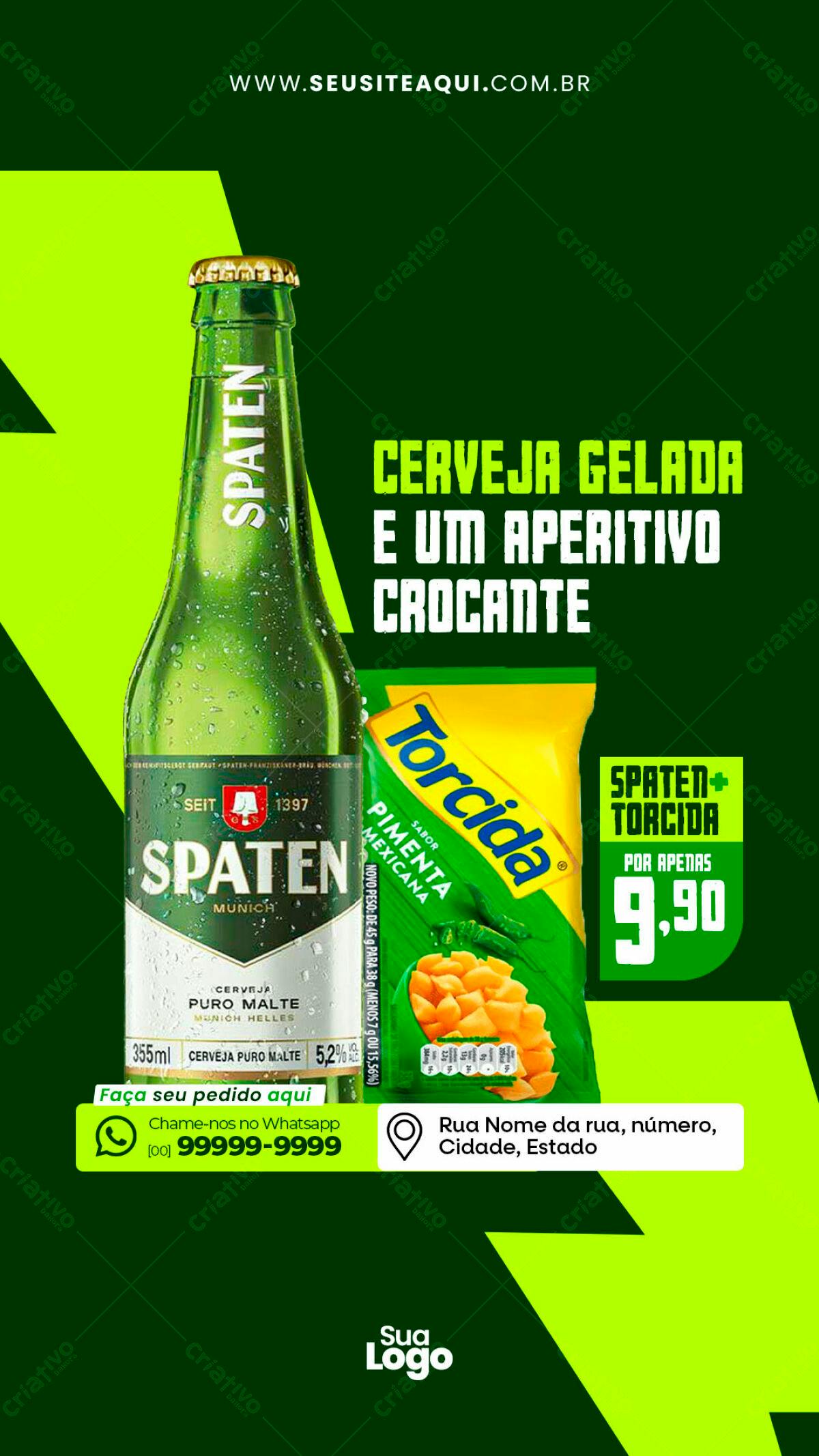 Flyer Cerveja e Aperitivo PSD Editável
