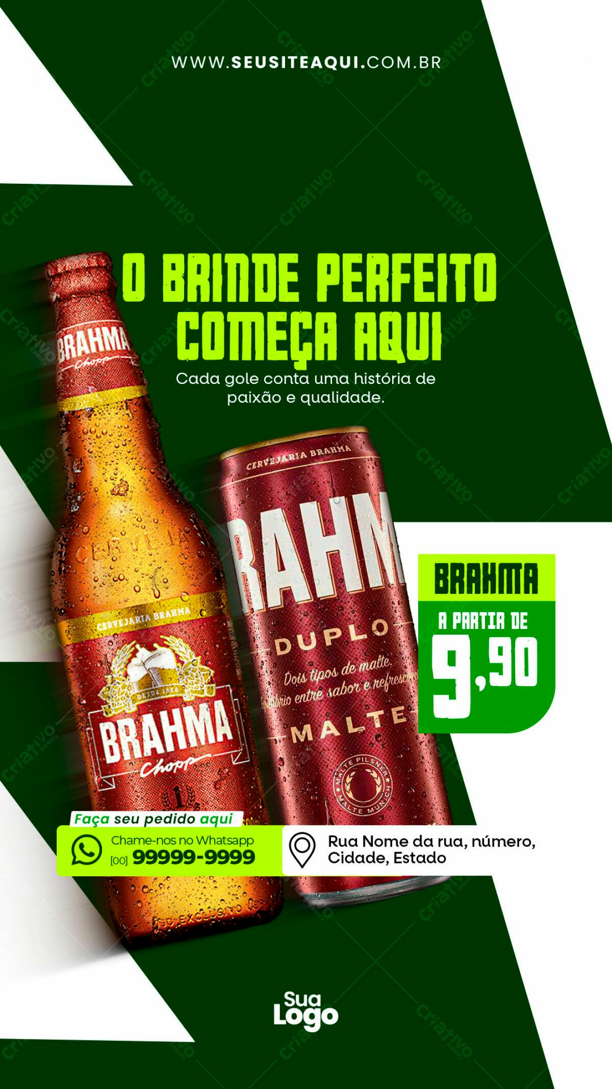Flyer Cerveja Brahma PSD Editável