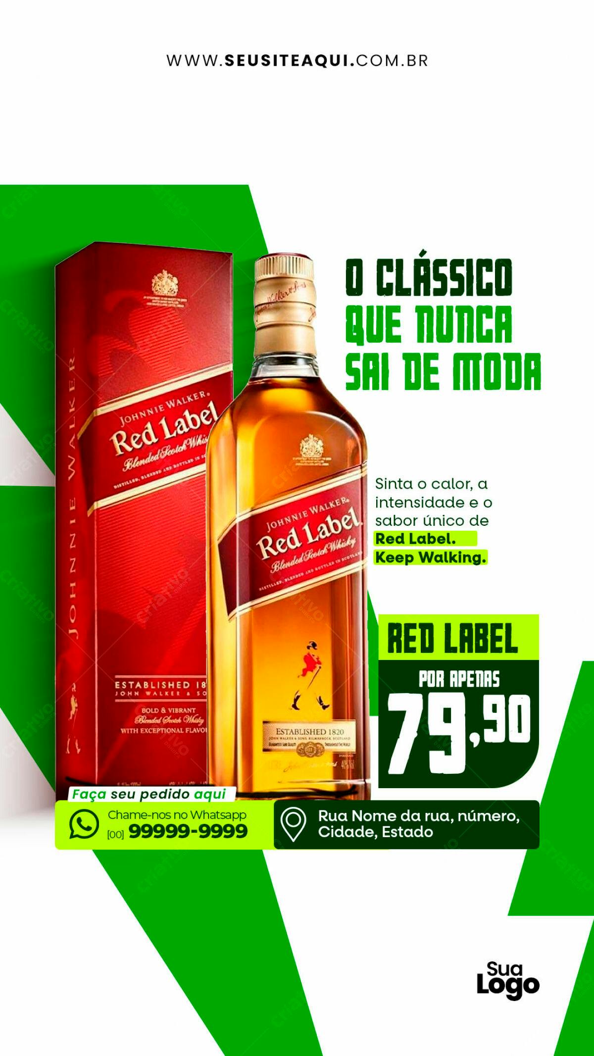 Flyer Promoção Johnnie Walker Red Label PSD Editável