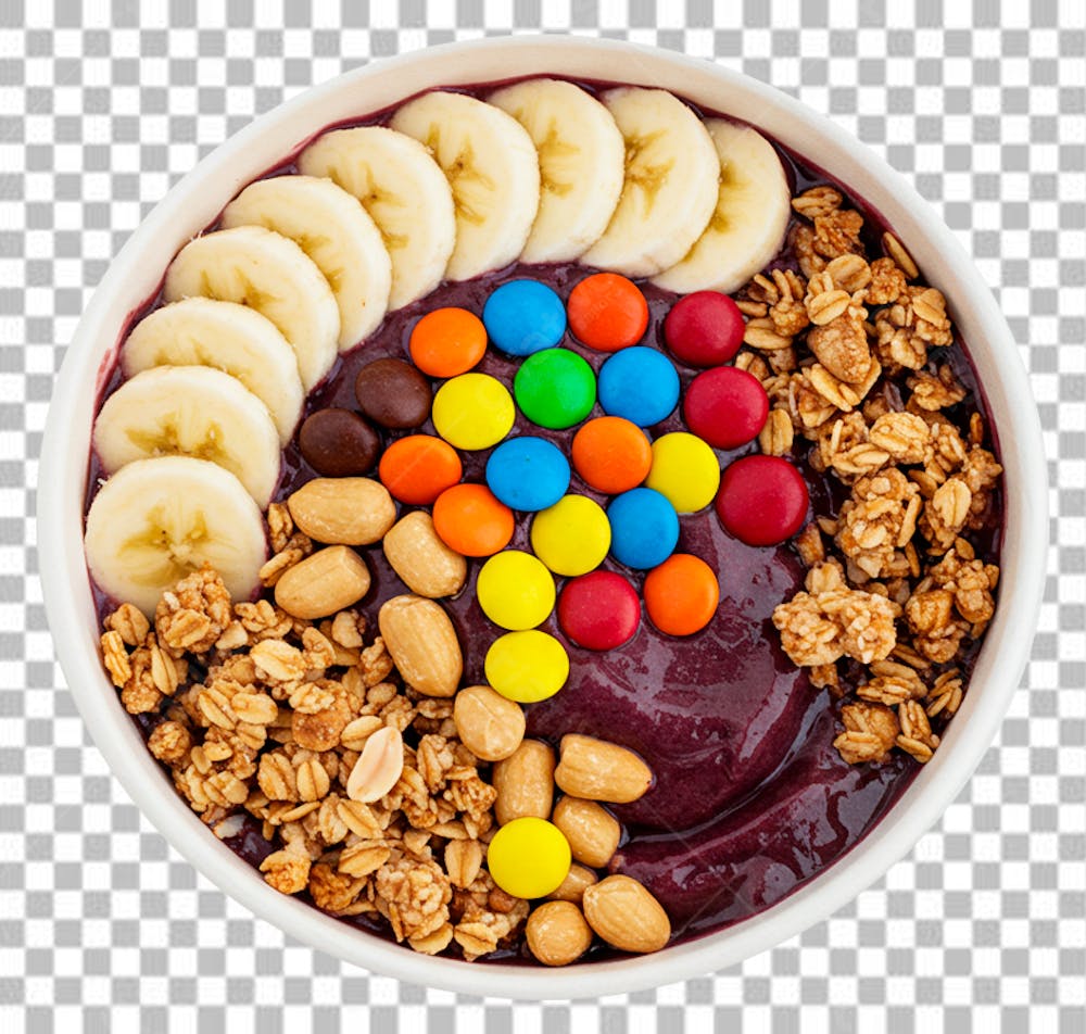 Tigela de Açai Com Fundo Transparente PNG