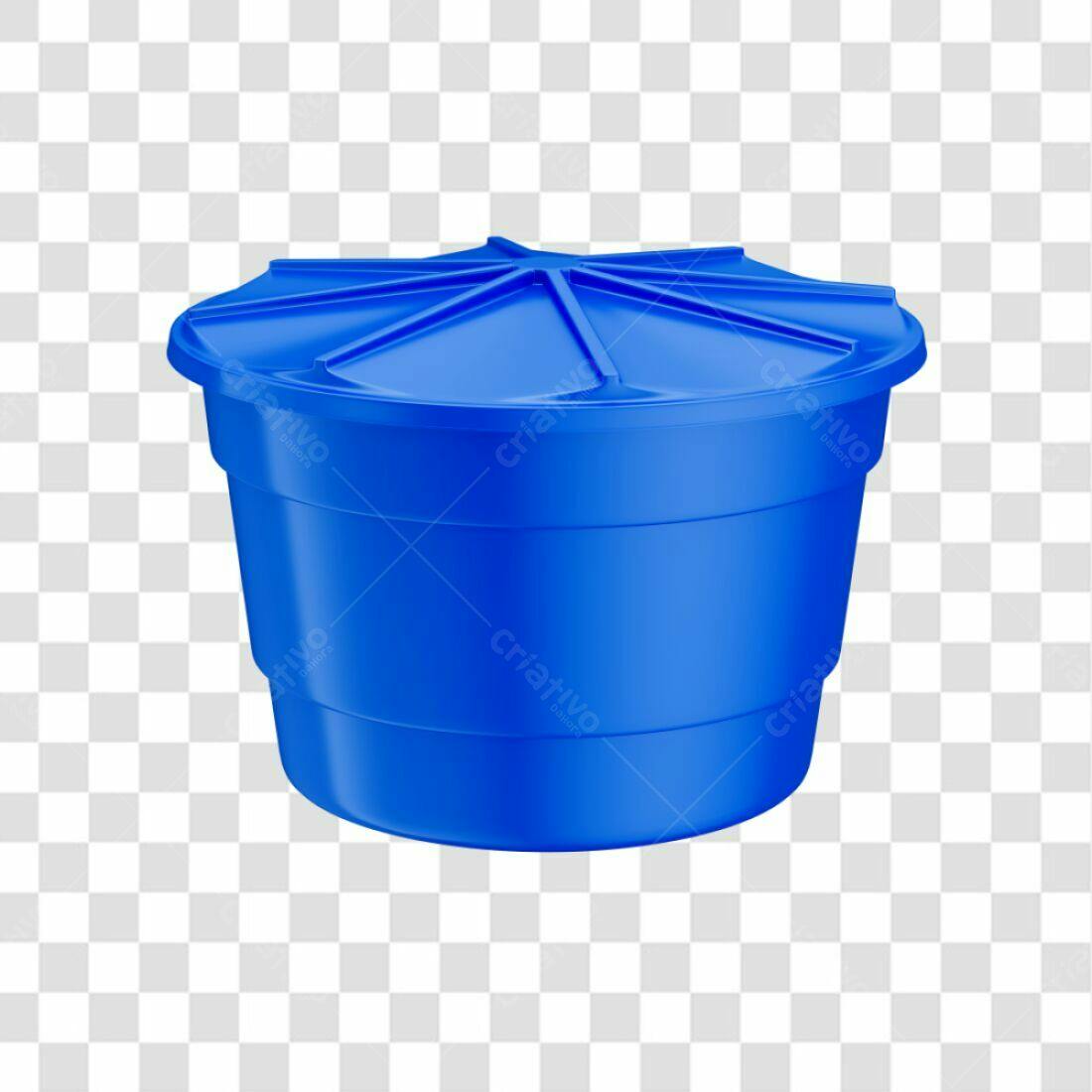 Mockup de reservatório de água azul PNG com fundo transparente