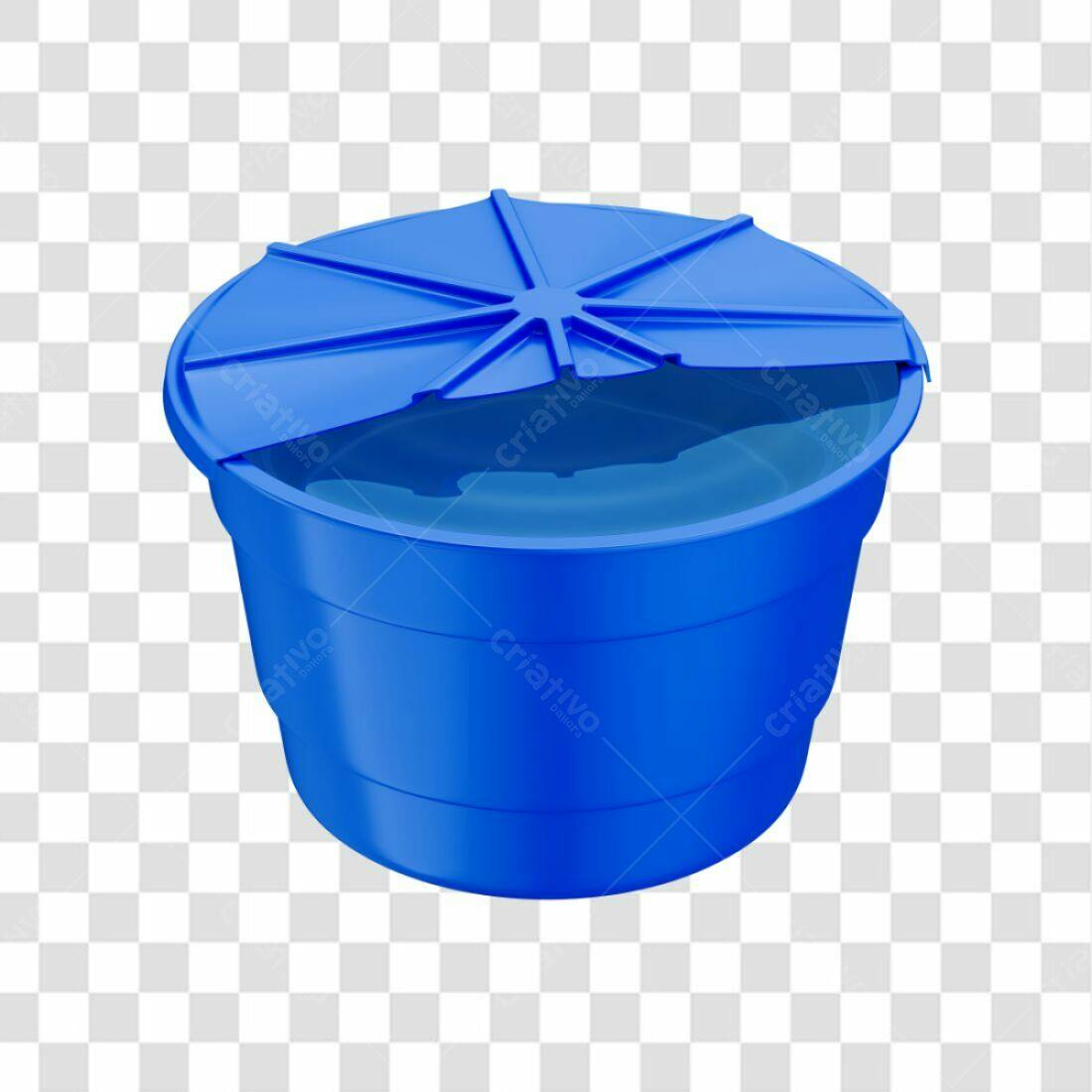 Mockup reservatório água azul PNG com fundo transparente