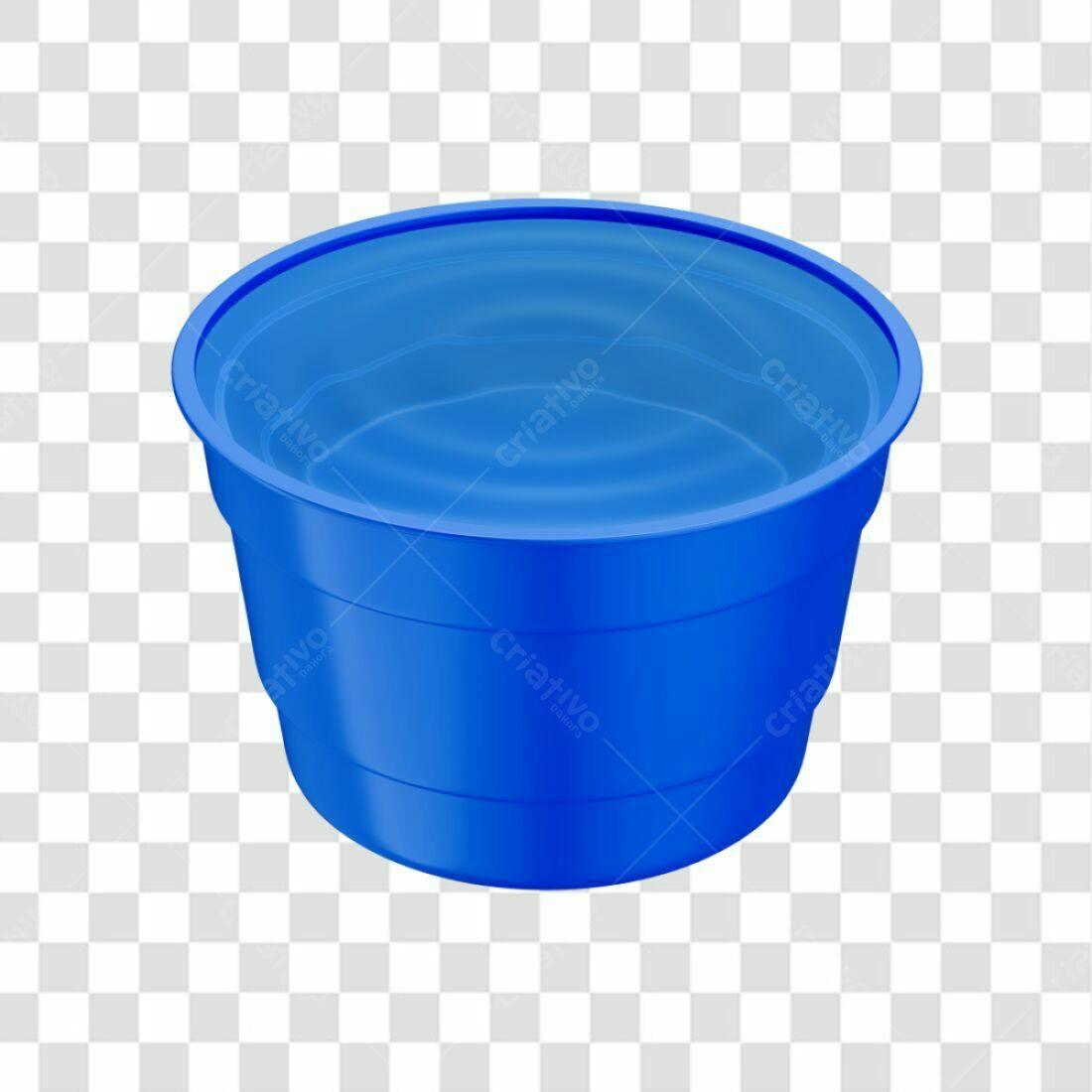 Mockup Balde Água Azul PNG com fundo transparente