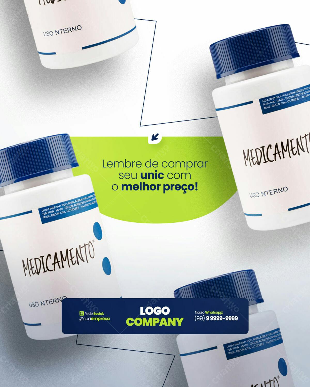 Modelo de Embalagem para Medicamentos PSD Editável