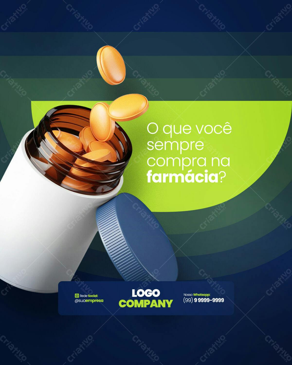 Flyer para Farmácia PSD Editável