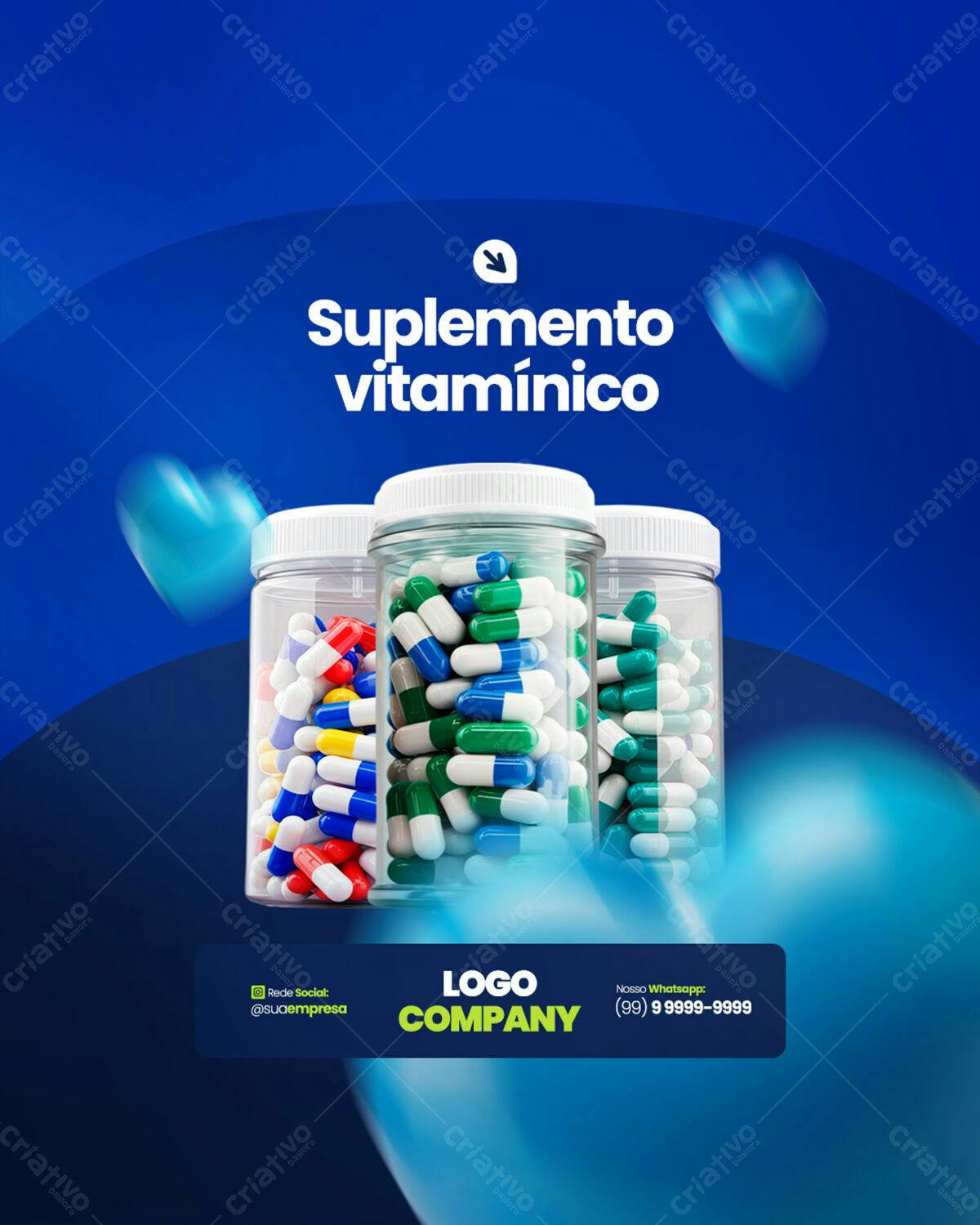 Post para Suplemento Vitamínico PSD Editável