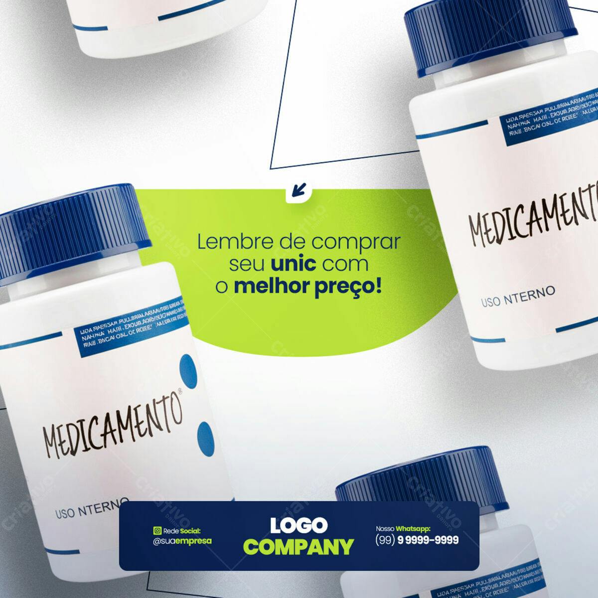 Modelo de Embalagem para Medicamentos PSD Editável