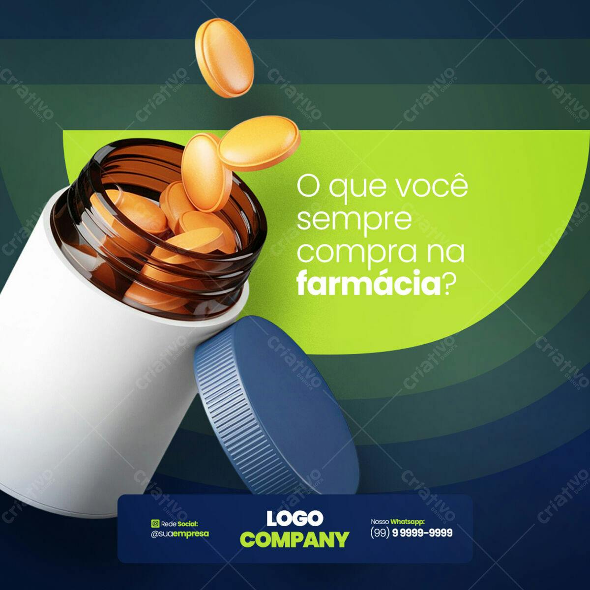 Post para Farmácia PSD Editável