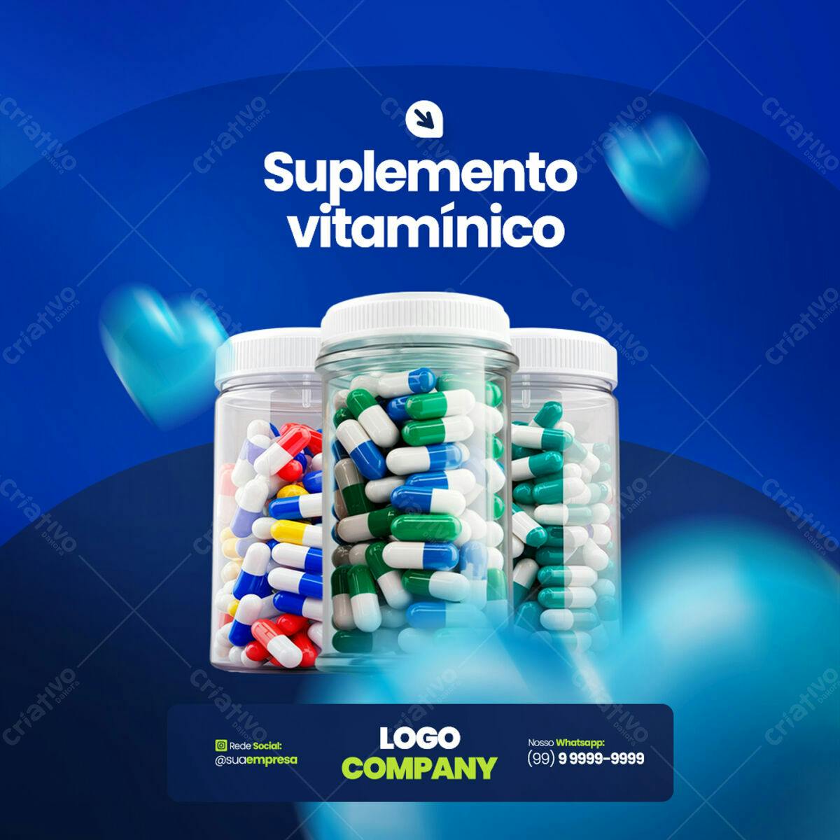 Post para Suplemento Vitamínico PSD Editável