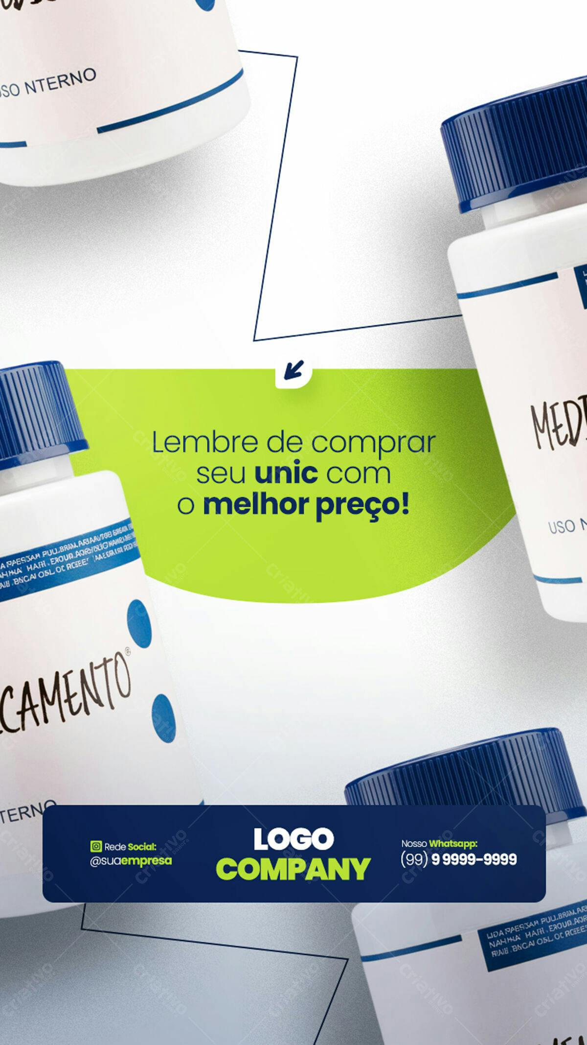 Modelo de Embalagem para Medicamentos PSD Editável