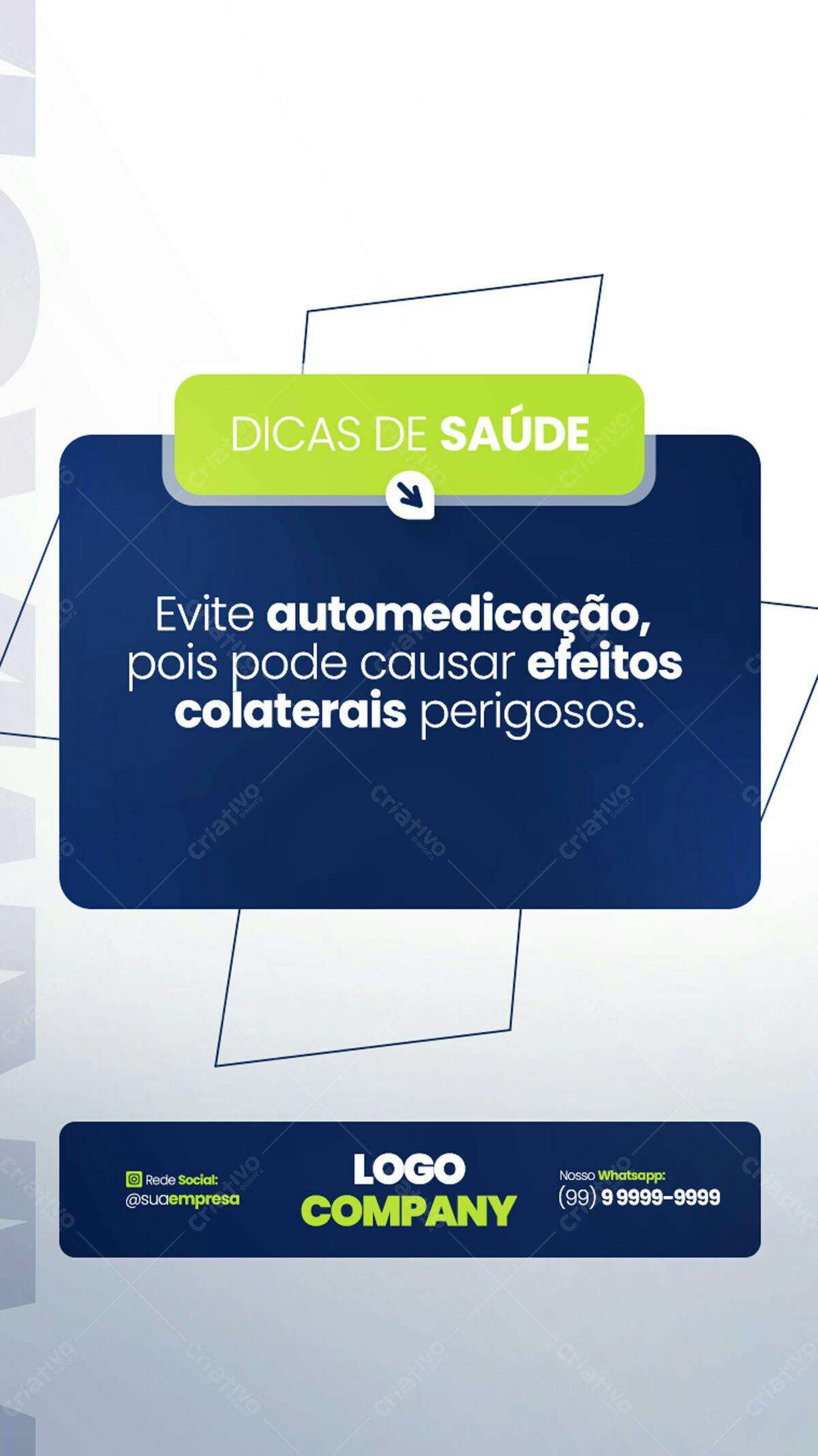 Post para Dicas de Saúde PSD Editável