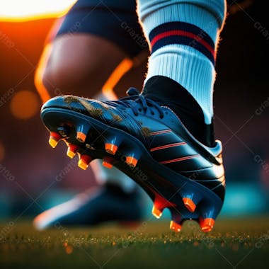 Foto Dos Cravos De Uma Chuteira De Um Jogador