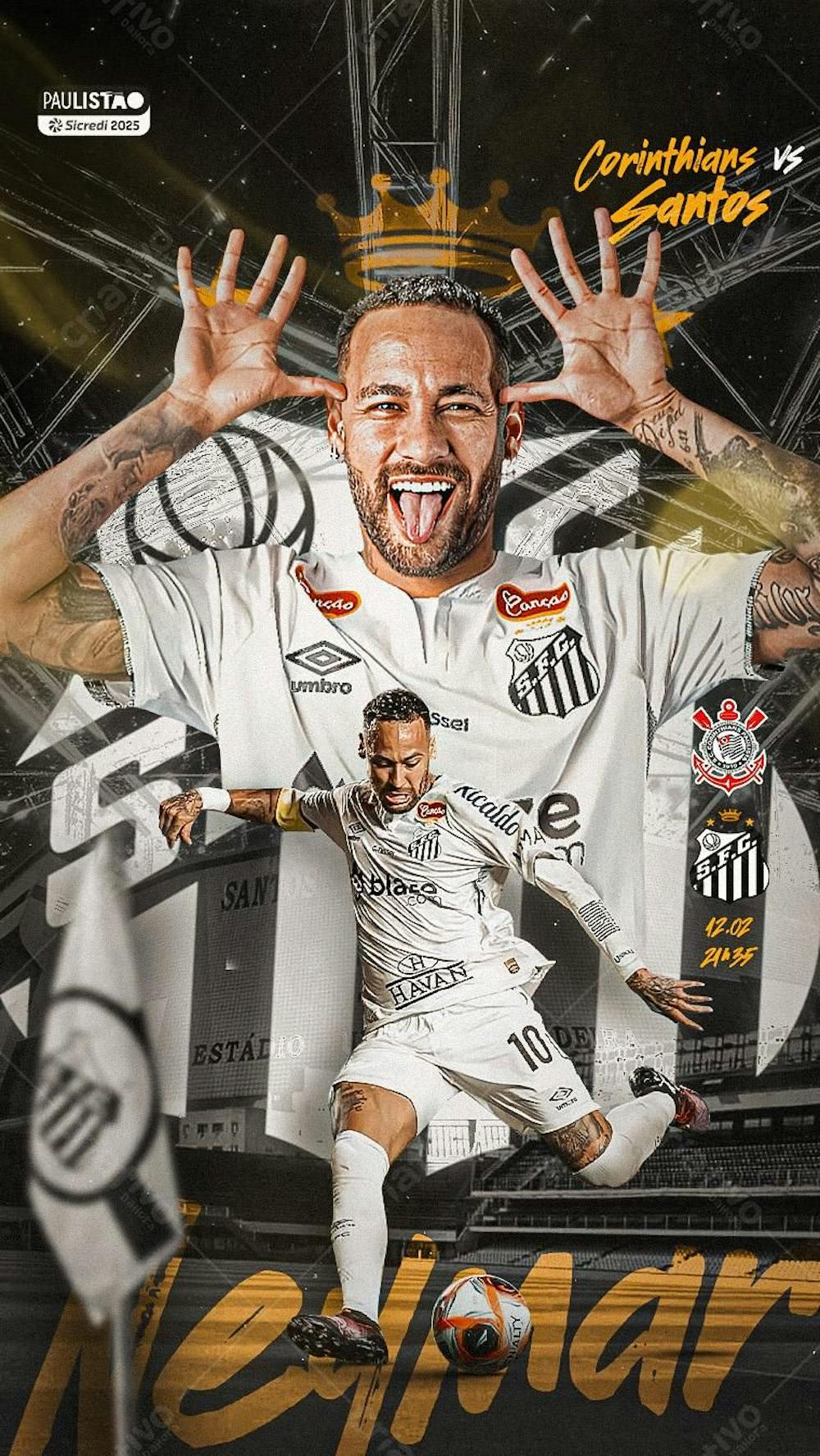 Flyer Matchday Neymar Jr Santos