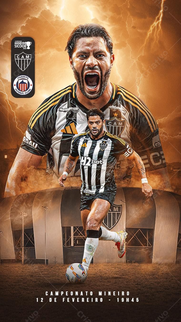 Flyer Campeonato Mineiro 12 de Fevereiro PSD Editável
