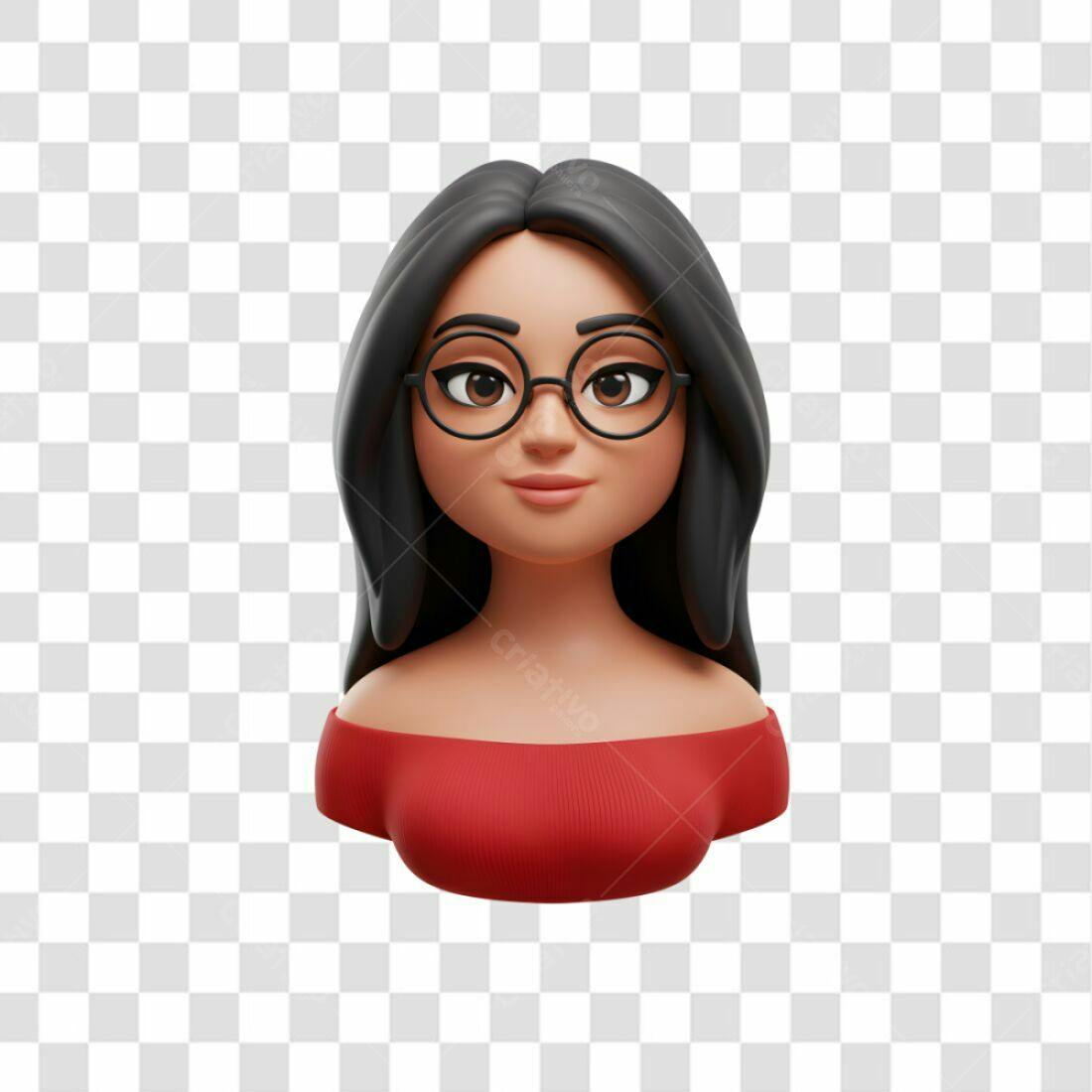Avatar mulher PNG com fundo transparente