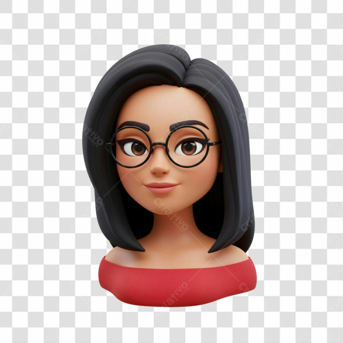 Avatar mulher PNG com fundo transparente