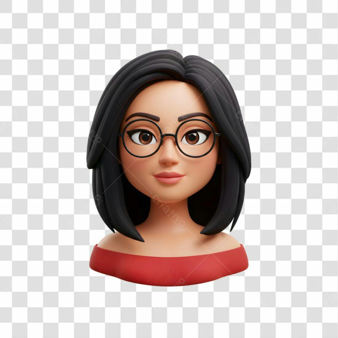 Avatar Mulher PNG com fundo transparente