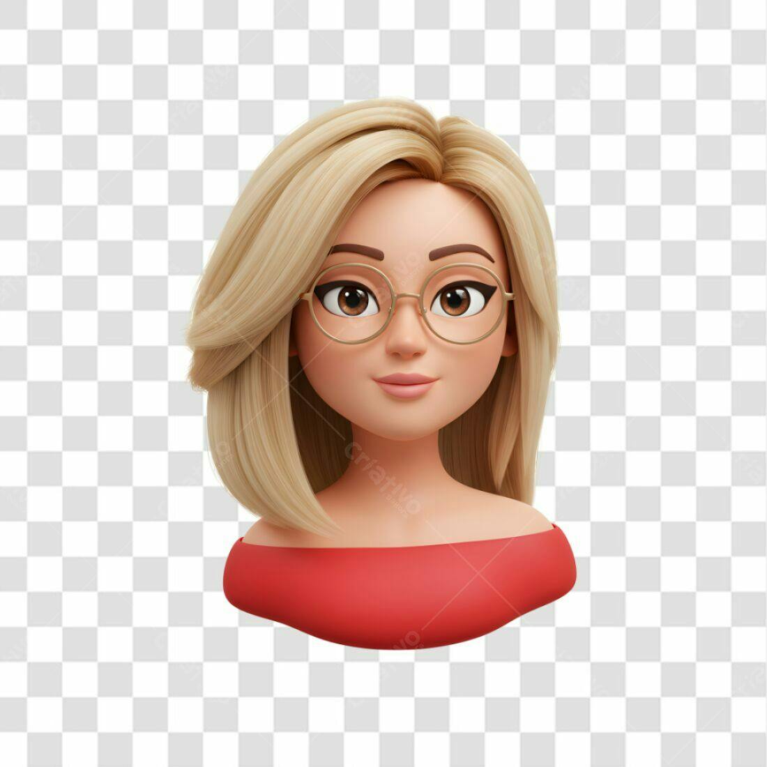 Avatar feminino PNG com fundo transparente