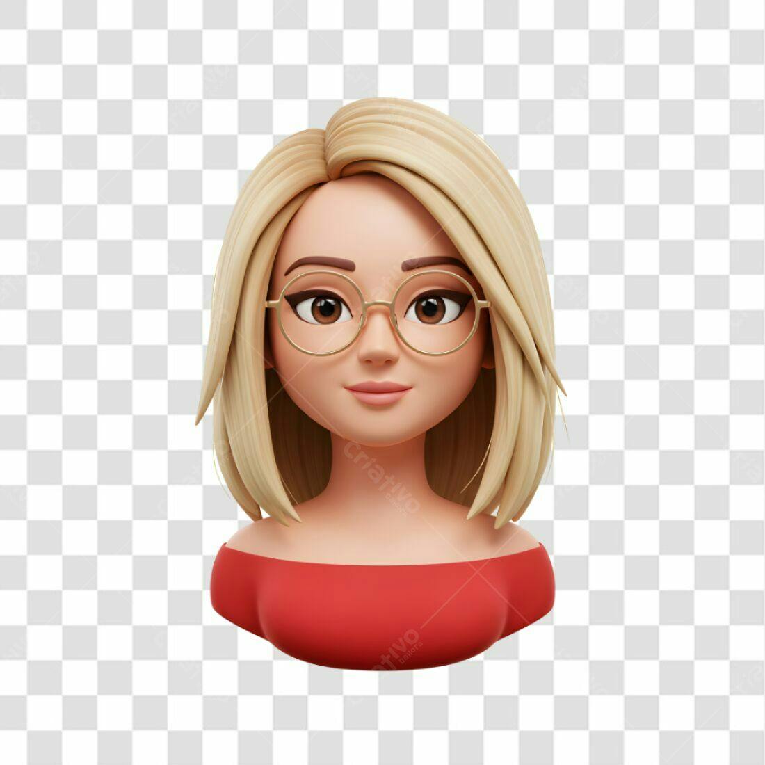 Avatar Mulher PNG com fundo transparente