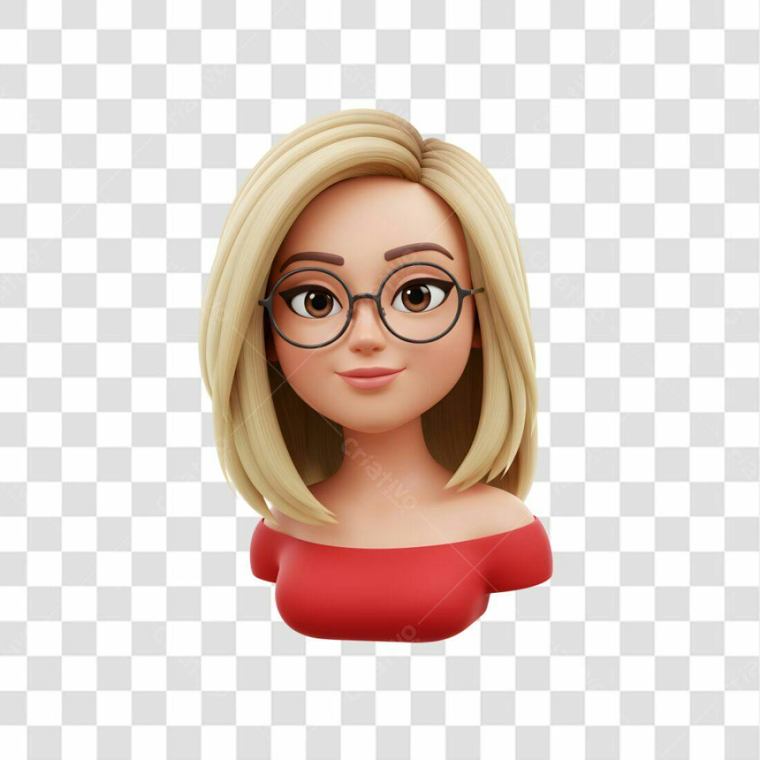 Avatar Mulher PNG com fundo transparente