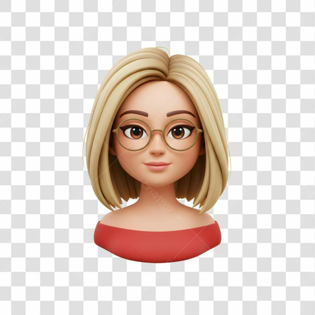 Avatar Mulher PNG com fundo transparente