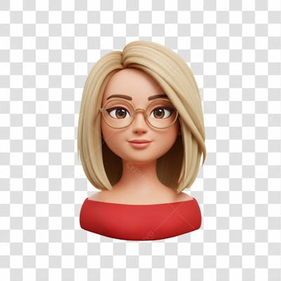 3D Avatar Profissional Emoji Busto