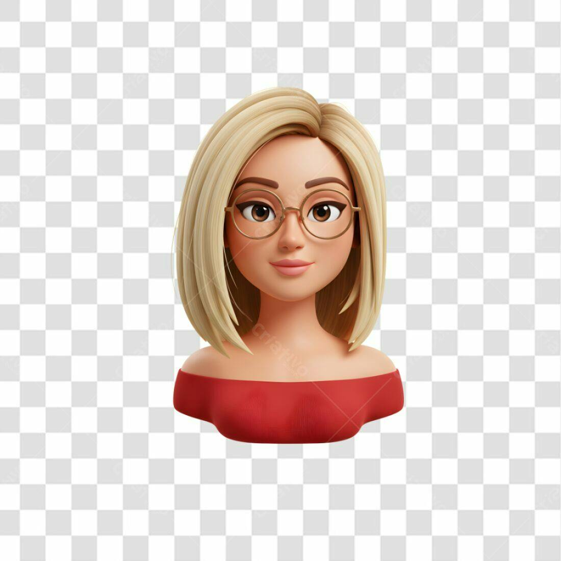 Avatar Mulher PNG com fundo transparente