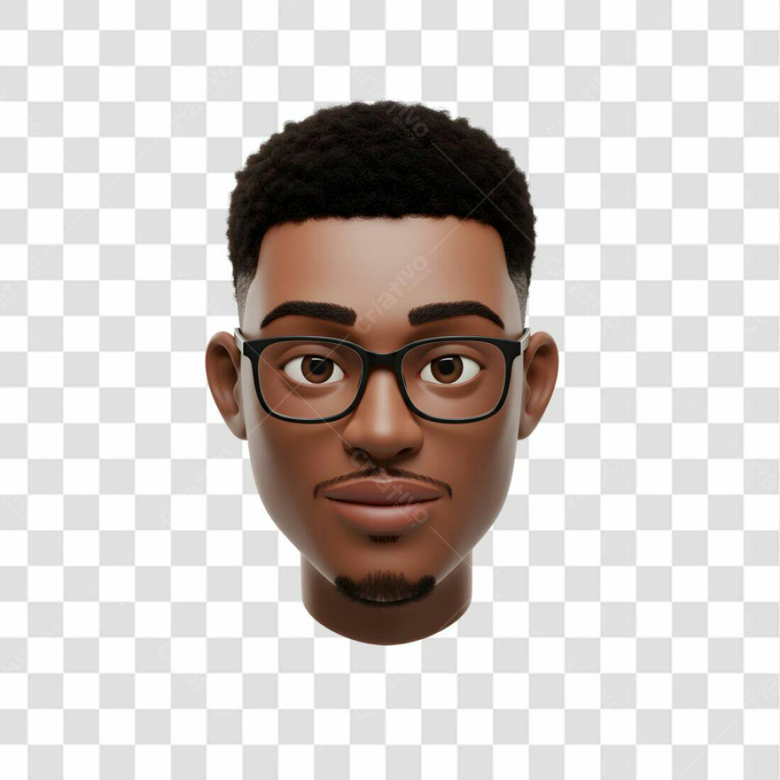 Avatar PNG com fundo transparente Homem Negro