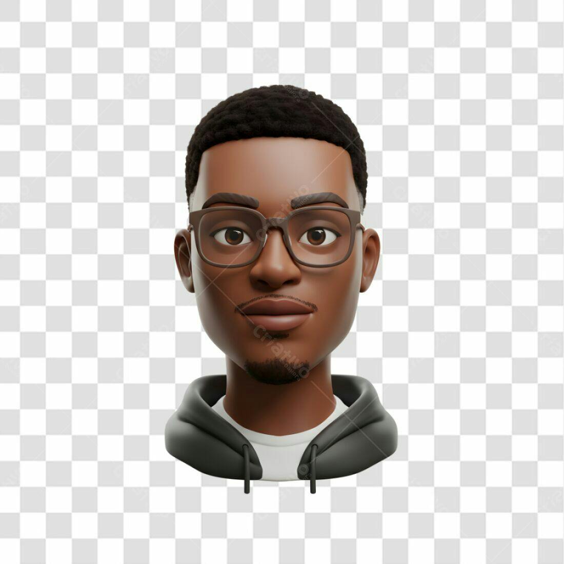 Avatar Masculino Negro PNG com fundo transparente