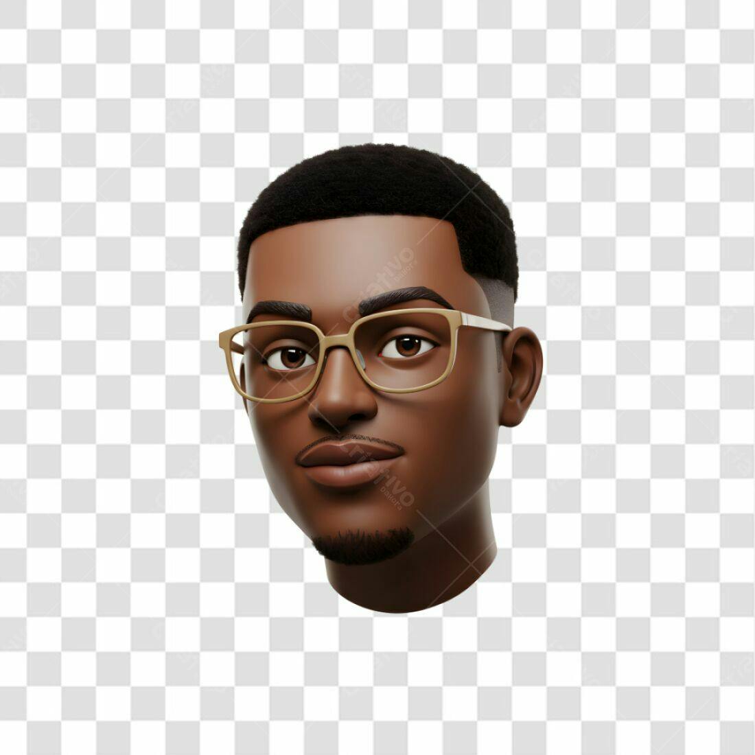 Avatar Masculino Negro PNG com fundo transparente
