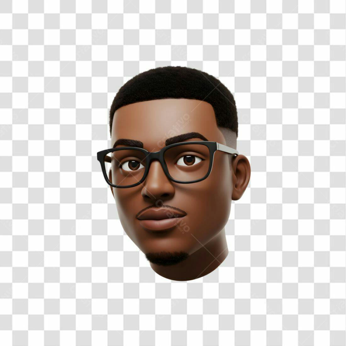 Avatar Masculino Negro PNG com fundo transparente