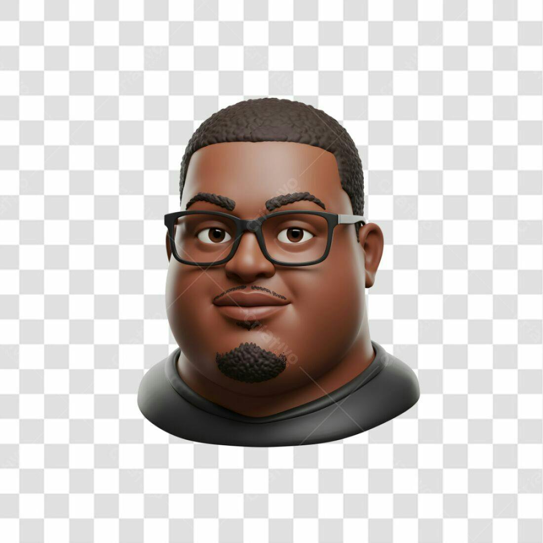 Avatar PNG com fundo transparente Homem Negro