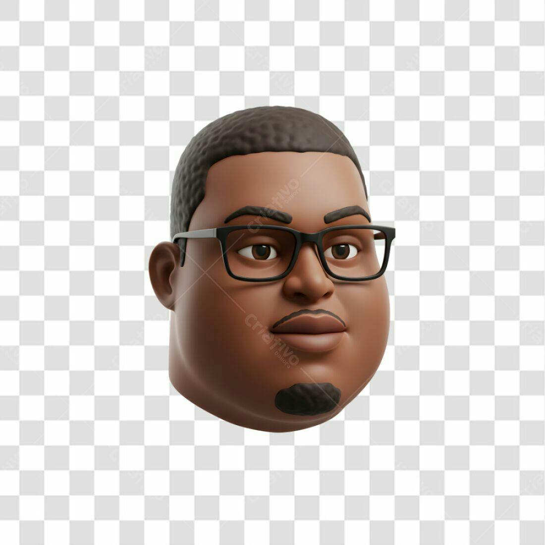 Avatar PNG com fundo transparente homem negro