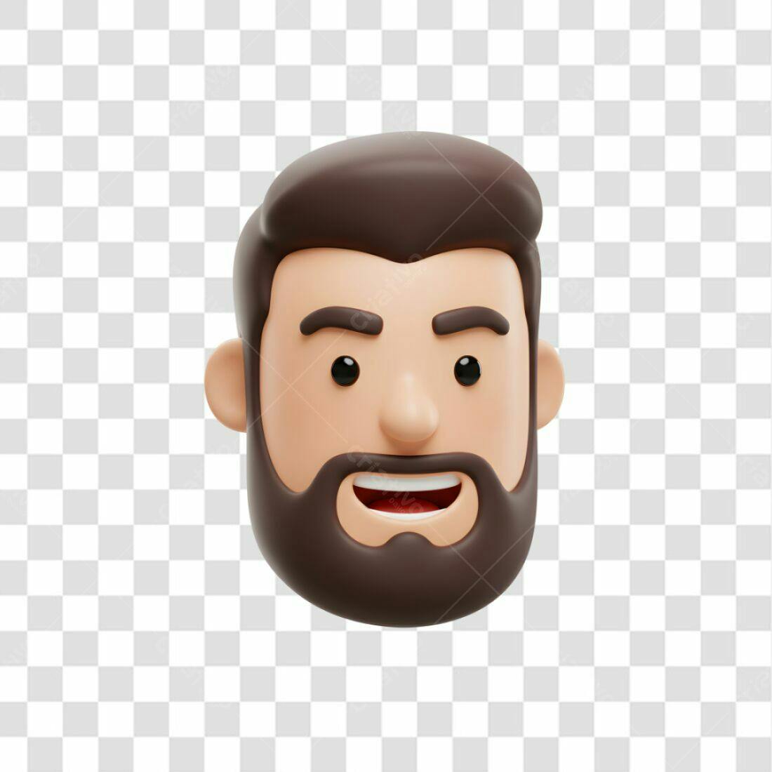 Avatar Masculino Sorrindo PNG com fundo transparente