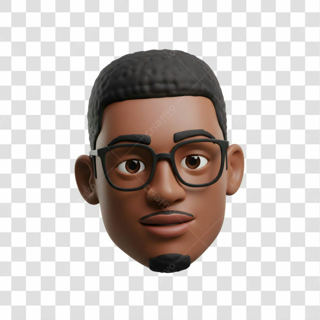 Avatar PNG com fundo transparente Homem Negro