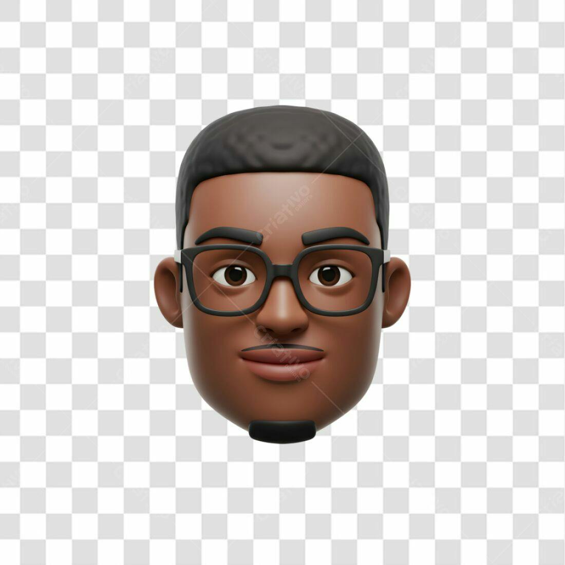Avatar PNG com fundo transparente Homem Negro