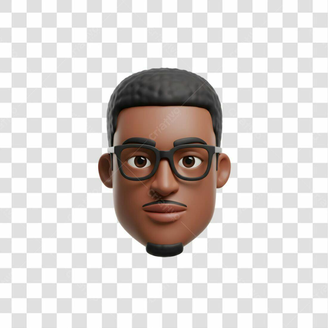 Avatar PNG com fundo transparente Homem Negro