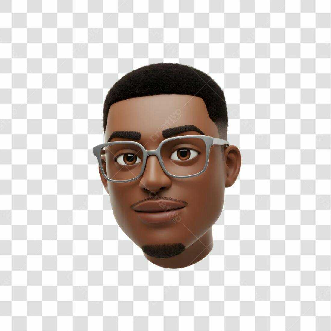 Avatar PNG com fundo transparente Homem Afrodescendente
