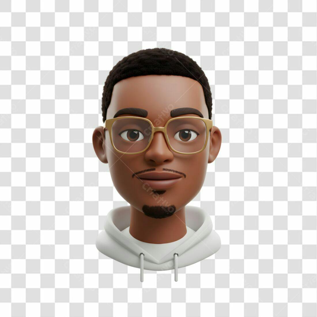 Avatar PNG com fundo transparente Homem Negro