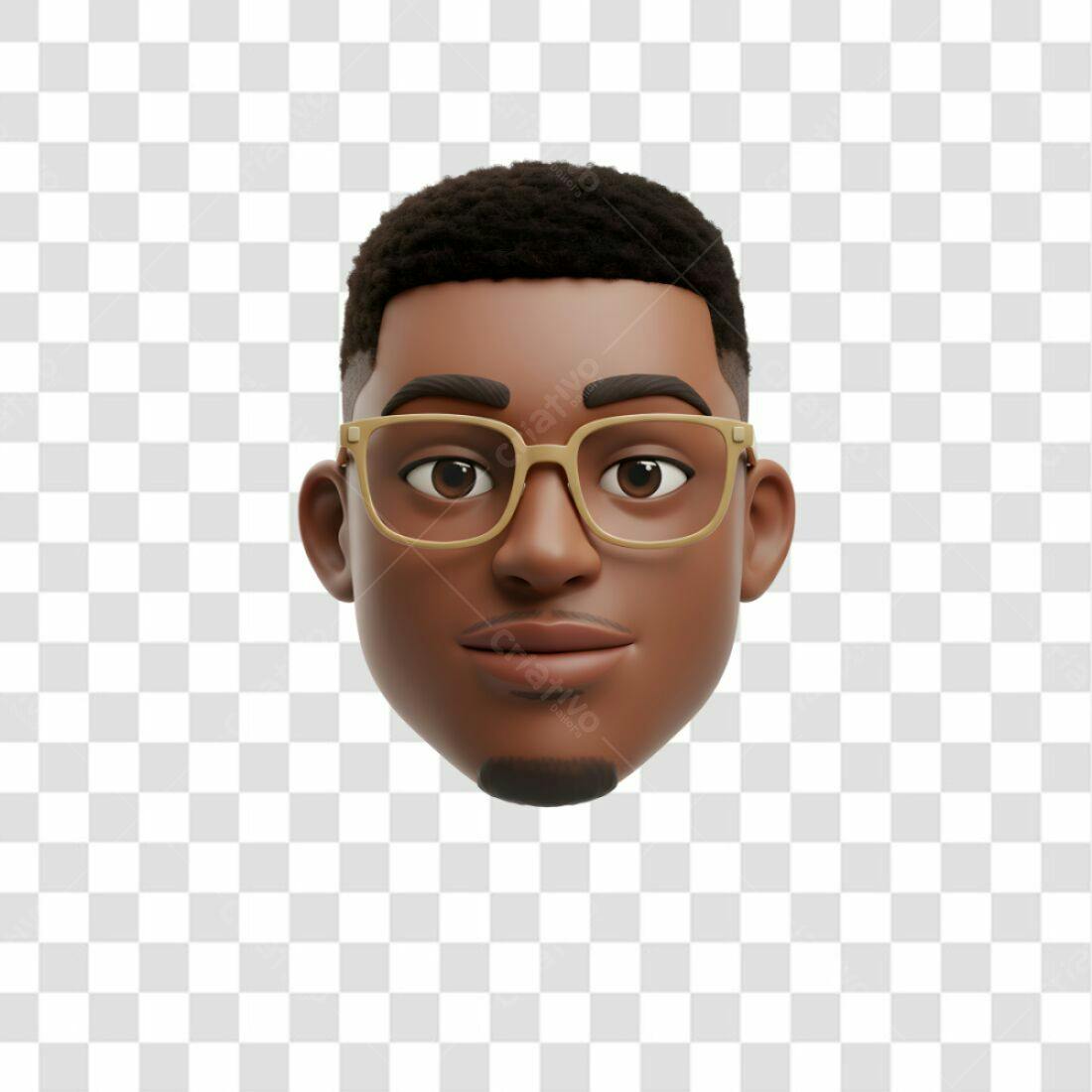 Avatar Masculino Negro PNG com fundo transparente